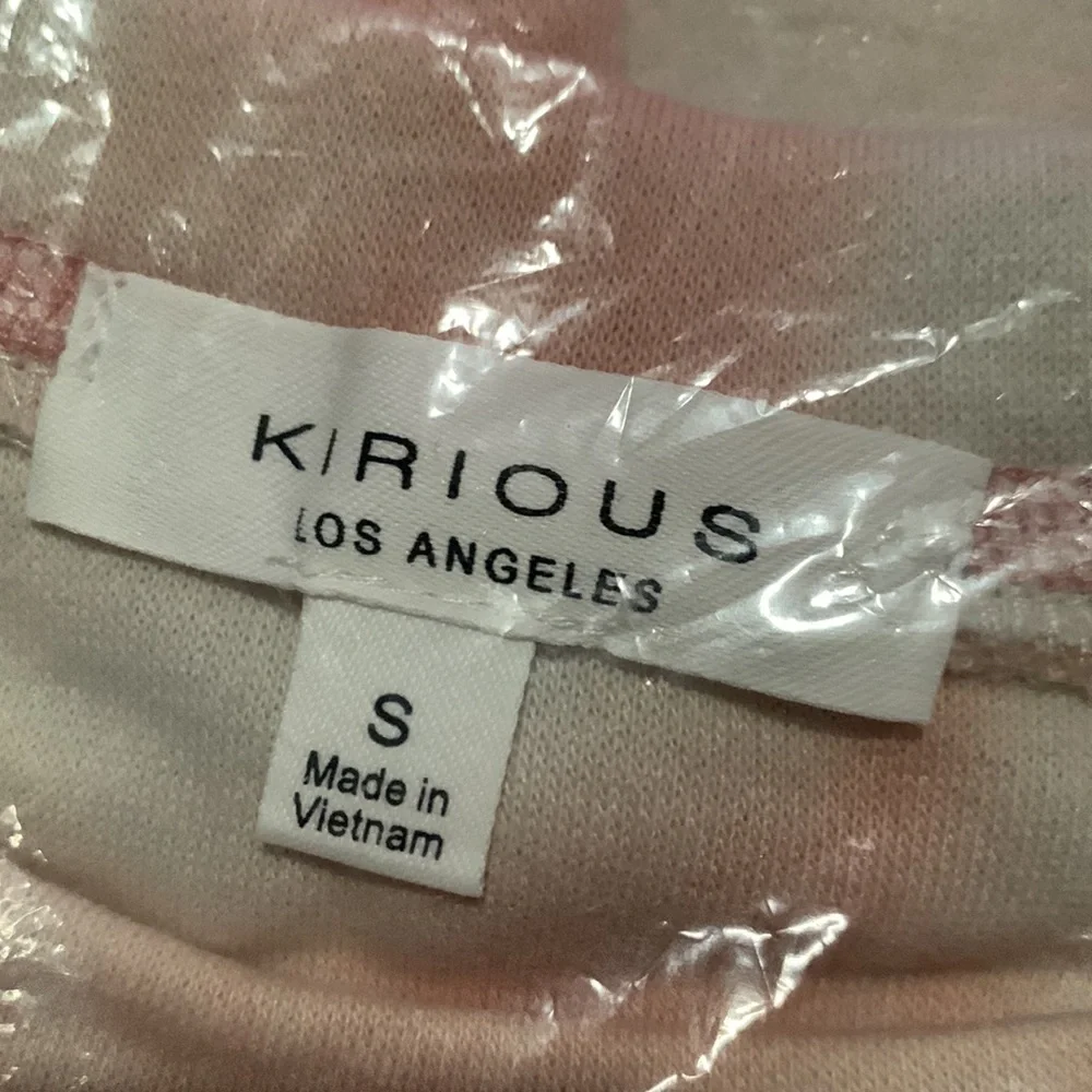 KIRIOUS Crew Neck Sweatshirt In Coral Tie Dye S NEW - Picture 3 of 3